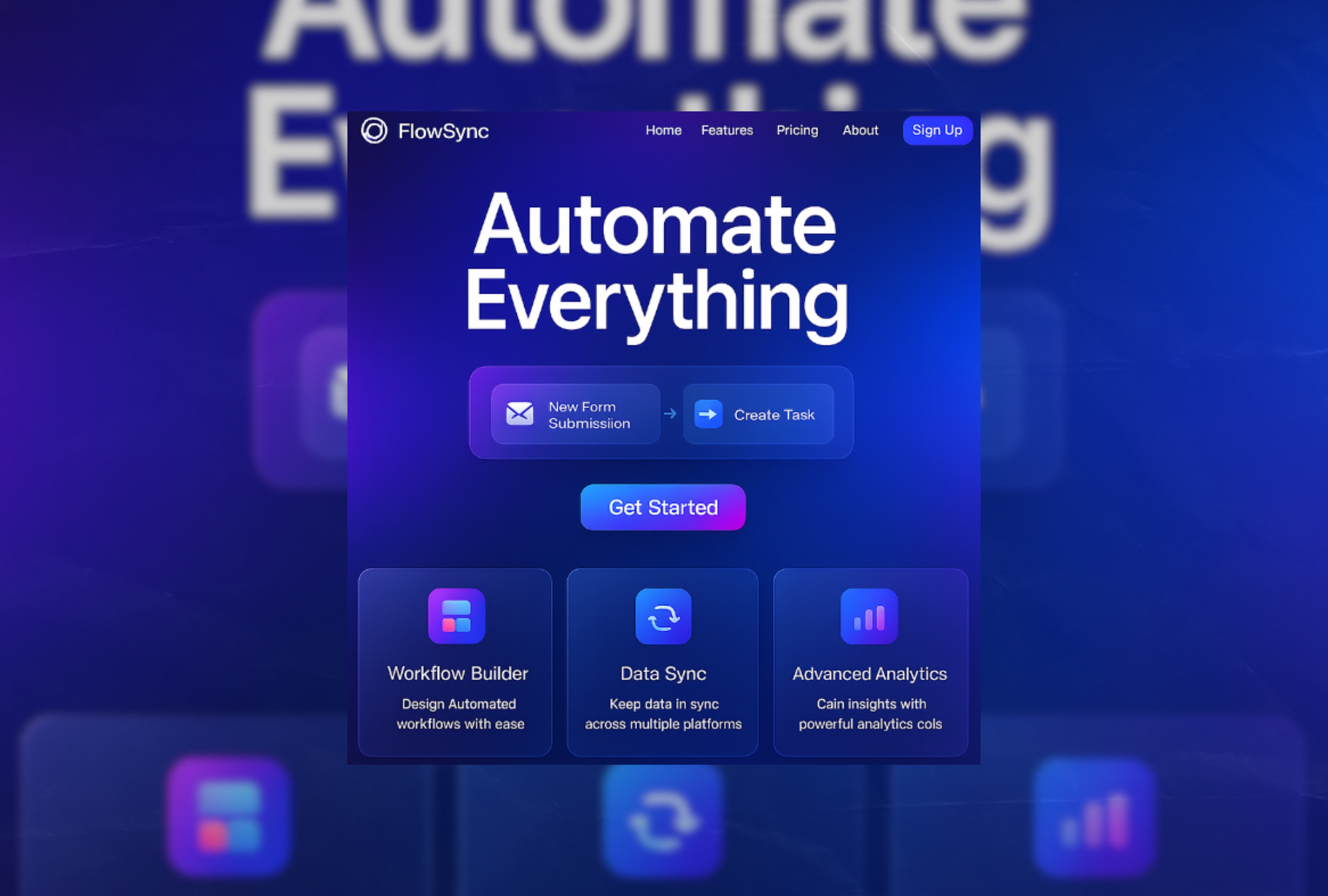 FlowSync website design project screenshot