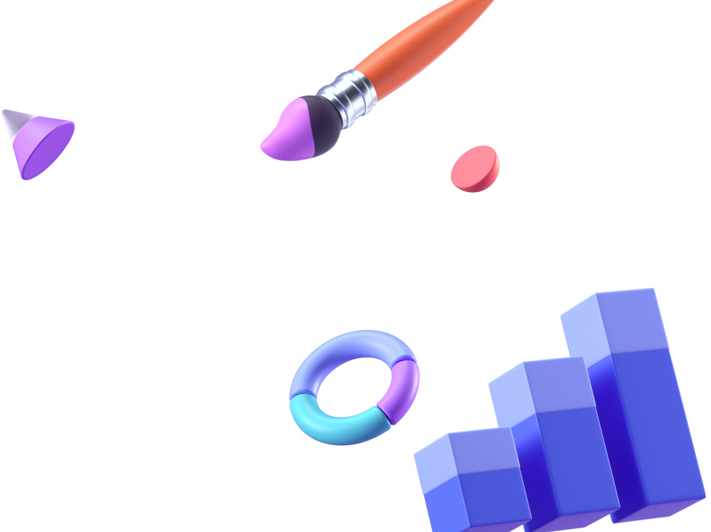 Floating brand mockup graphic