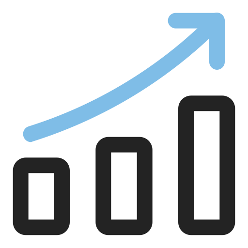 Business growth icon