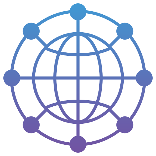 Global reach network icon