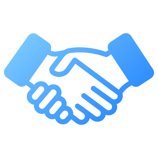 Trusted partnership handshake icon