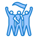Team success celebration icon