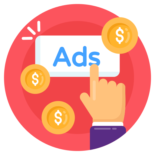 Pay-per-click advertising icon