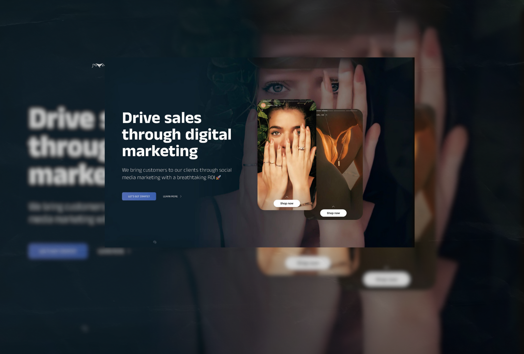 Social media advertising campaign showcase graphic